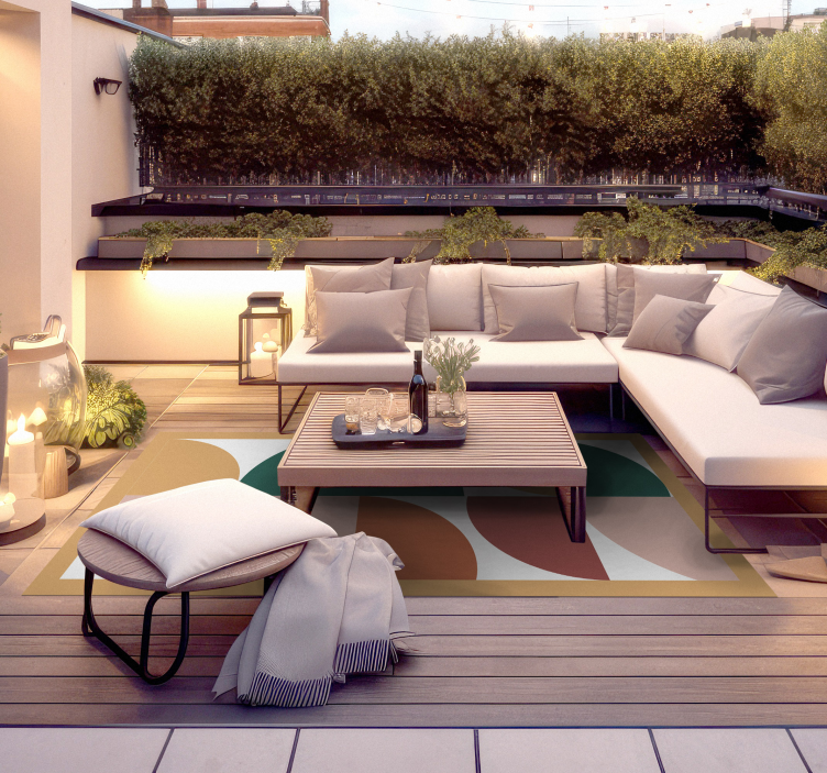 Tapete geométrico de arte padrão abstrato - TenStickers