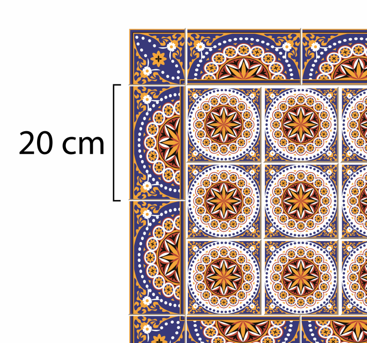 Tapete de vinil cozinha ladrilhos coloridos - TenStickers