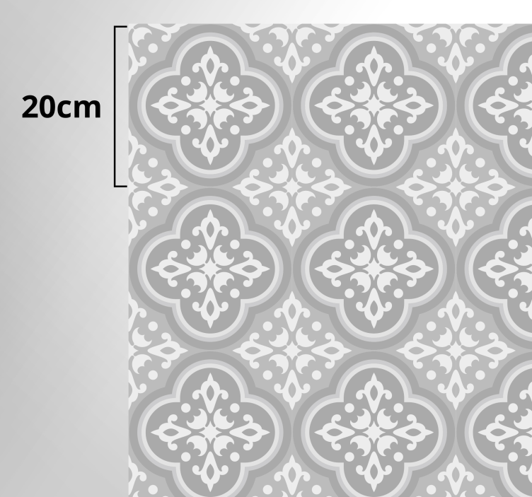 Carpete de azulejos portugueses cinza - TenStickers