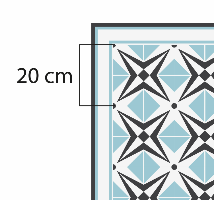 Tapete vinílico mosaico motivo estrela azul - TenStickers