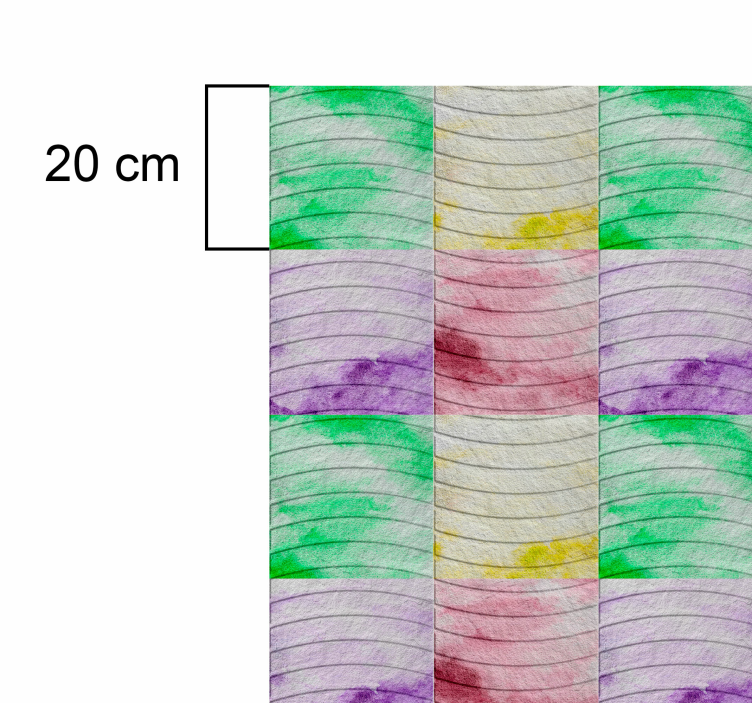 Tapete vinílico para sala de estar azulejos das Ramblas - TenStickers