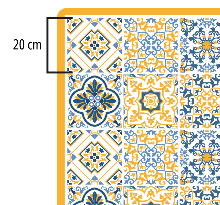 Tapete vinílico azulejos arranjos de mosaico vibrantes - TenStickers