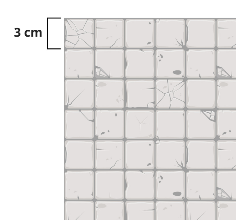 Tapete de parede de azulejo branco antigo da sala de estar - TenStickers