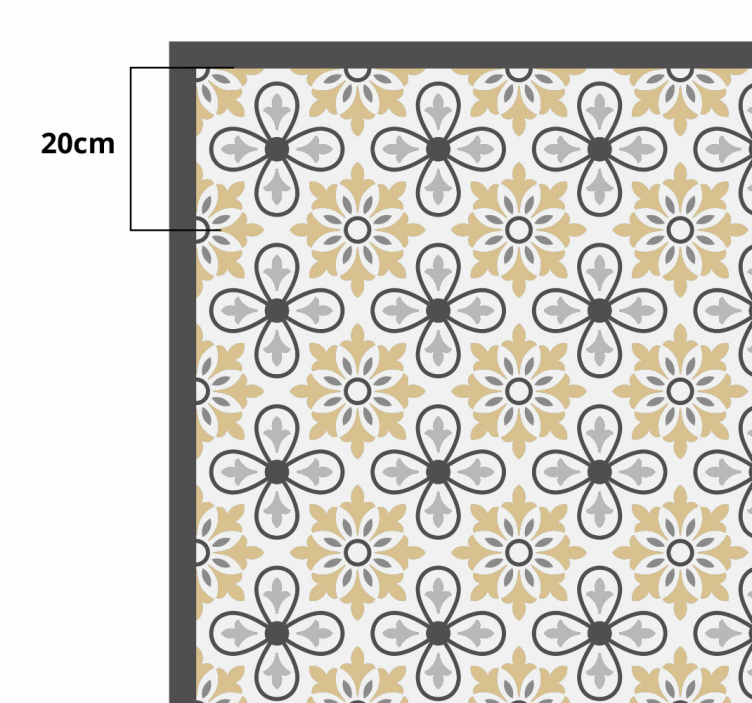 Tapete de vinil floral antigo - TenStickers