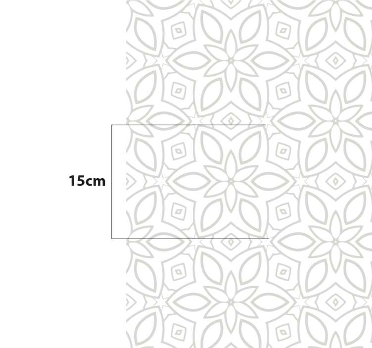 Tapete de ladrilho hidráulico floral - TenStickers