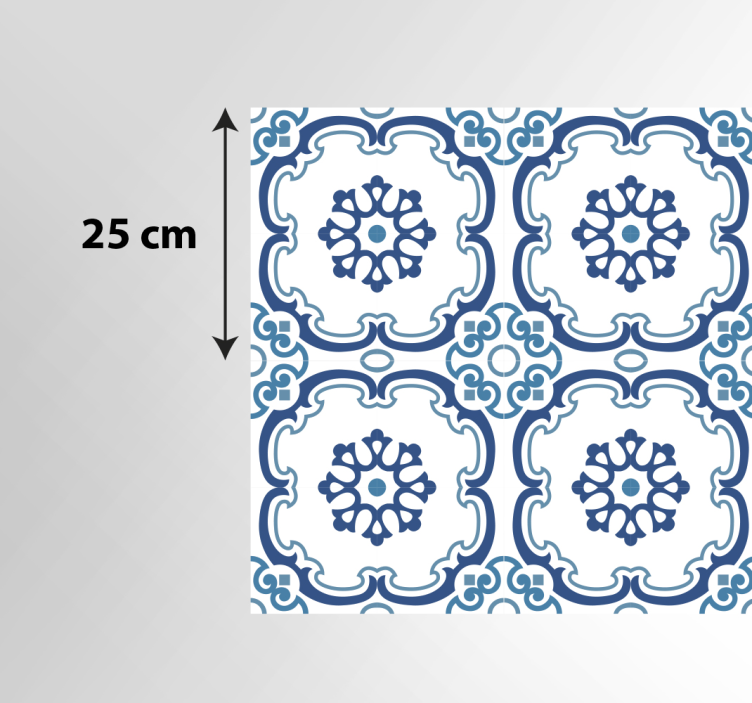 Tapete de vinil de cozinha com padrão de azulejos portugueses - TenStickers