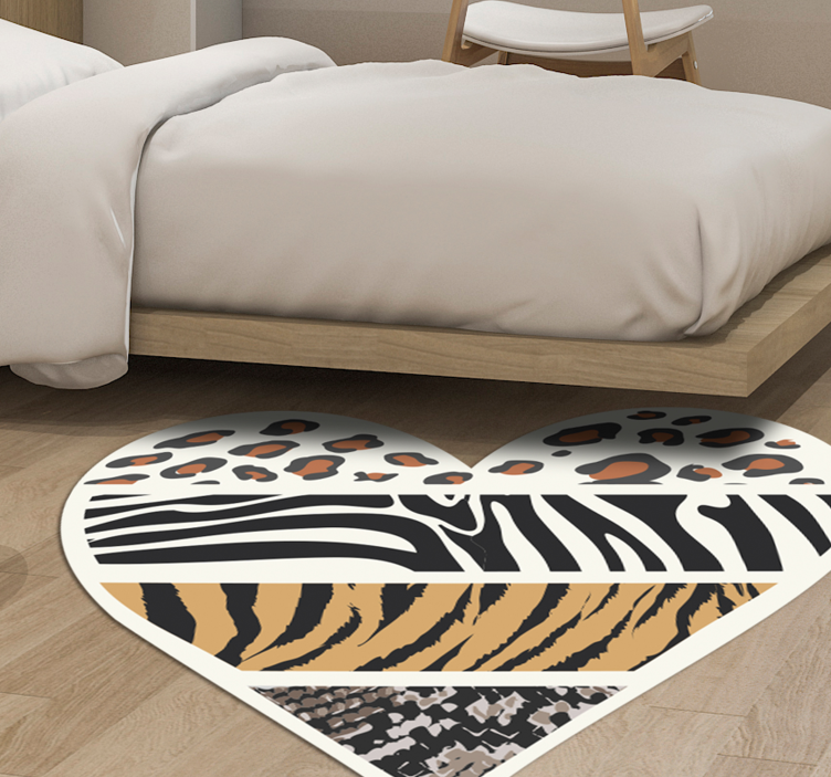 Tapete de vinil animal print com coração animal print - TenStickers