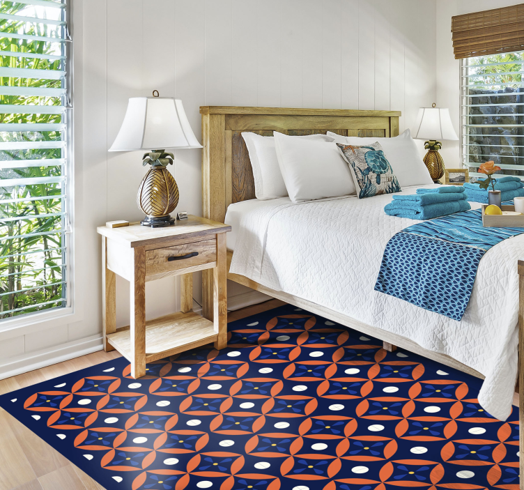 Azul escuro texturas ladrilhos mosaico piso - TenStickers