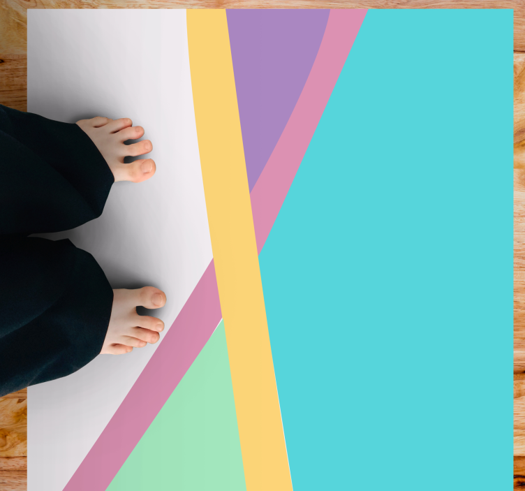 Blocos de fundo colorido tapete de vinil quadrado - TenStickers