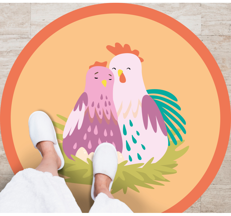 Casal rosa de tapete de animal de pinto - TenStickers