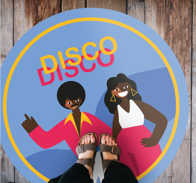 Dança disco man vintage tapete dos anos 80 - TenStickers