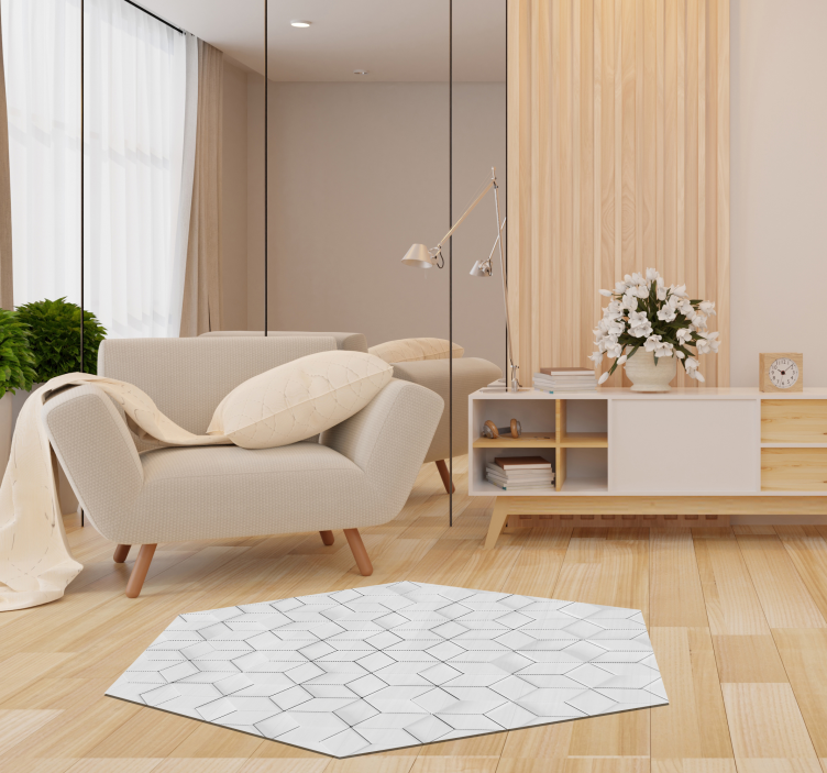 Tapete de vinil geométrico Efeito de relevo - TenStickers