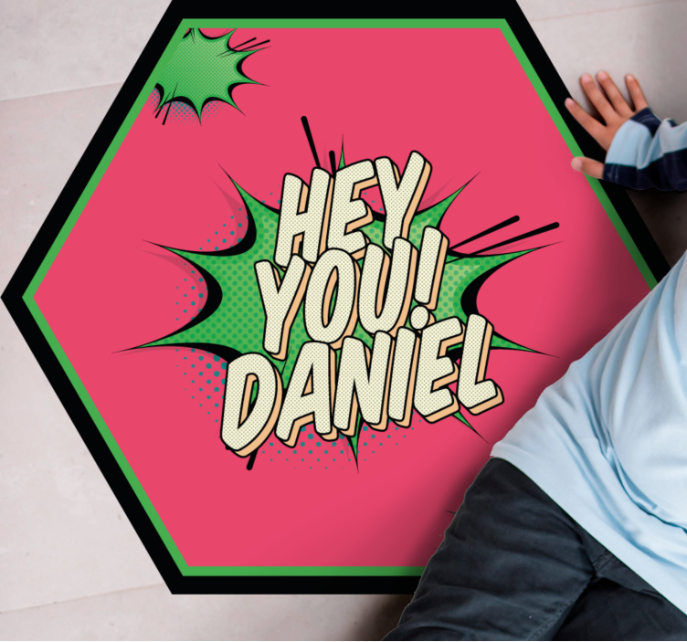 Ei você legal pôster de grafite tapete personalizado - TenStickers