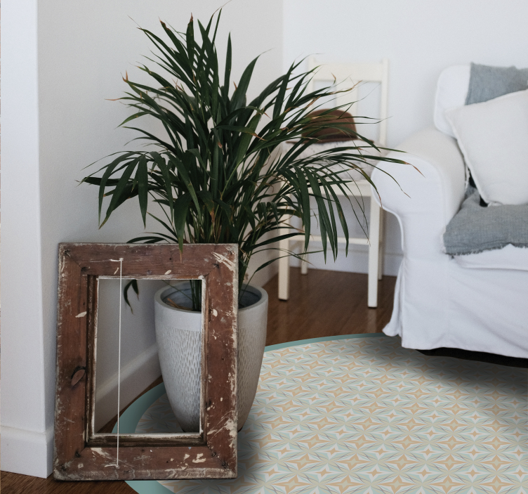 Estilo nórdico com tapete nórdico de círculos - TenStickers