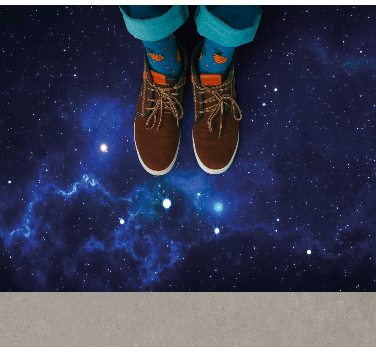 Estrelas brilhantes com tapete azul da sala de estar - TenStickers