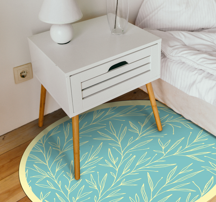 Flor em linhas tapete floral - TenStickers