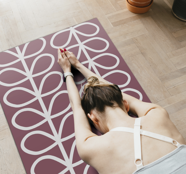 Tapete de vinil moderno com folhas abstratas - TenStickers