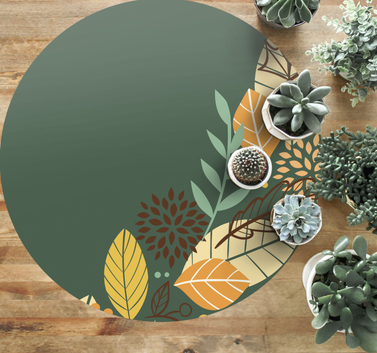 Tapete de vinil floral com folhas de outono - TenStickers