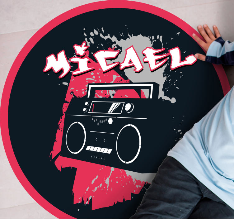 Tapete personalizado de grafite de hip hop cd player - TenStickers