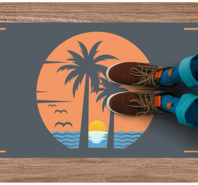 Tapete moderno de produtofofo ilha tropical - TenStickers