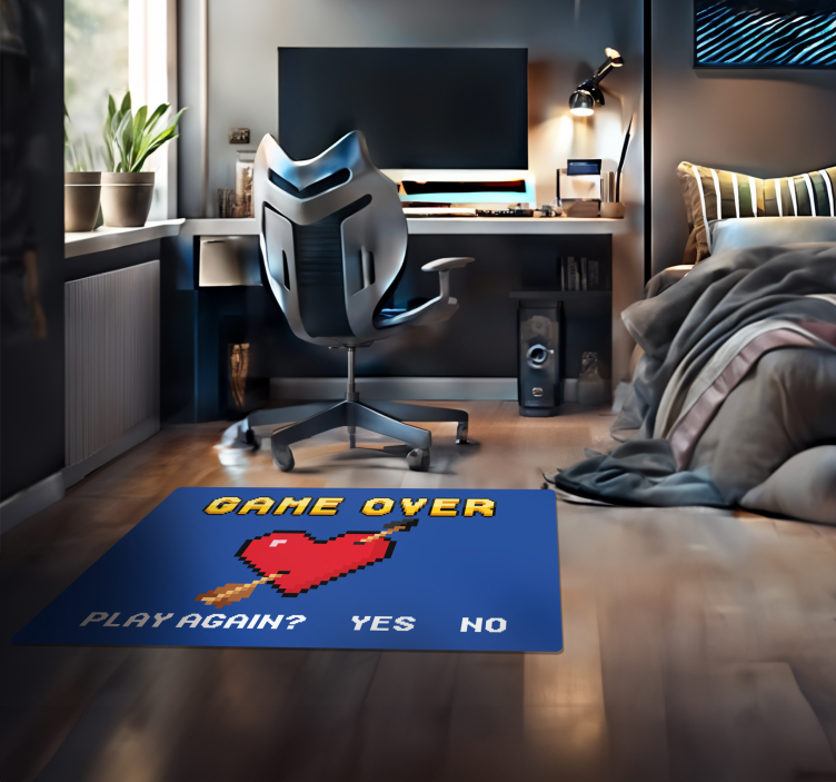 Game over heart com tapete de flecha personalizado - TenStickers
