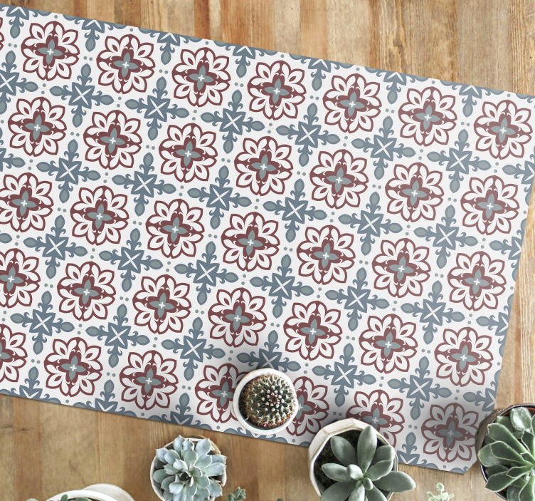 Ladrilhos em carpete de vinil azul - TenStickers