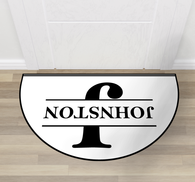 Letra grande com ladrilho do hall de entrada do nome da família - TenStickers