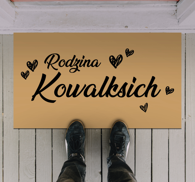 Nome da família no hall de entrada preto - TenStickers