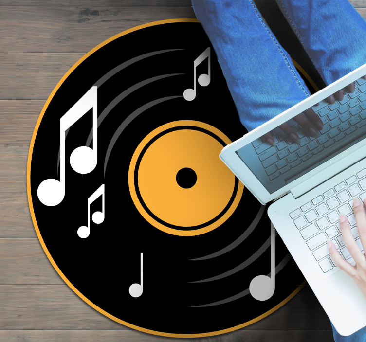 Notas musicais tapete de vinil juvenil - TenStickers