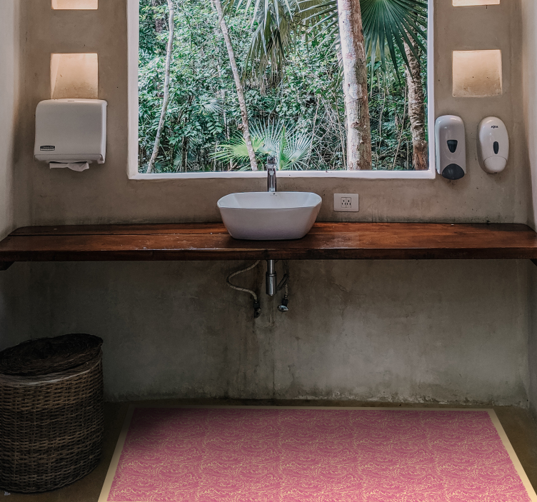 Enfeites elegantes tapete rosa moderno - TenStickers