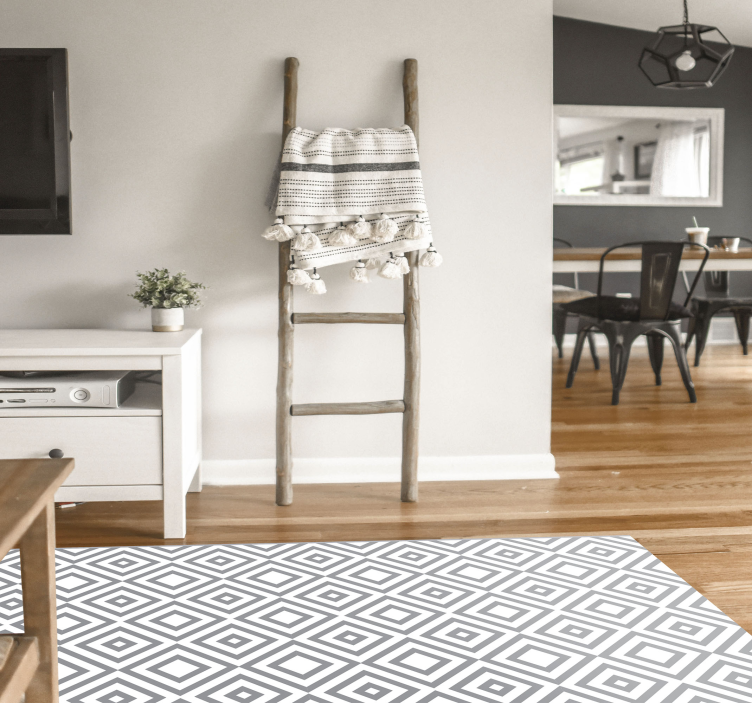 tapete de vinil cinzento quadrados moderno - TenStickers