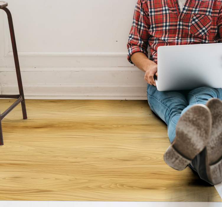 Carpete de vinil de escritório de madeira clara realista - TenStickers