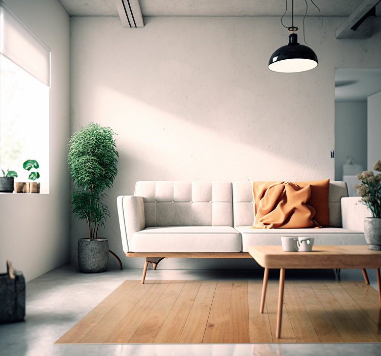 Tapete de vinil marrom claro com efeito de madeira - TenStickers