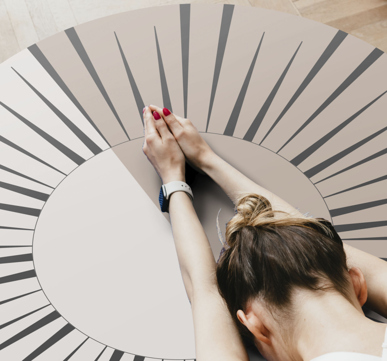 Piso de mosaico bege com relógio de sol - TenStickers