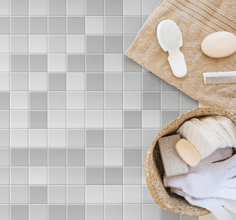 Carpete de ladrilho quadrado cinza - TenStickers