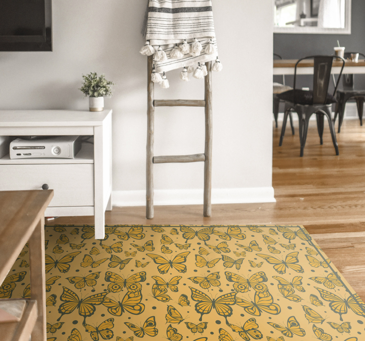 Tapete de animais com padrão de borboletas da moda - TenStickers