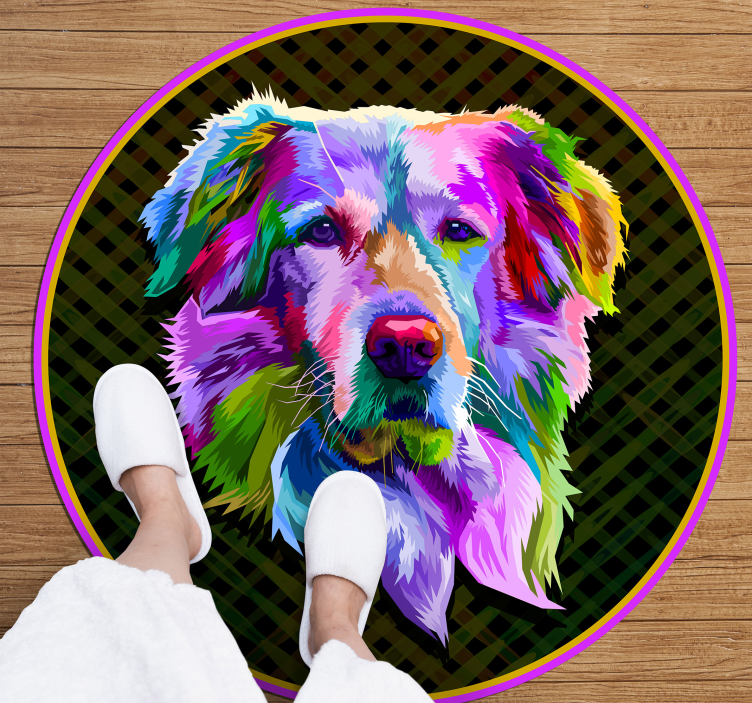 Tapete animal golden retriever pop art - TenStickers