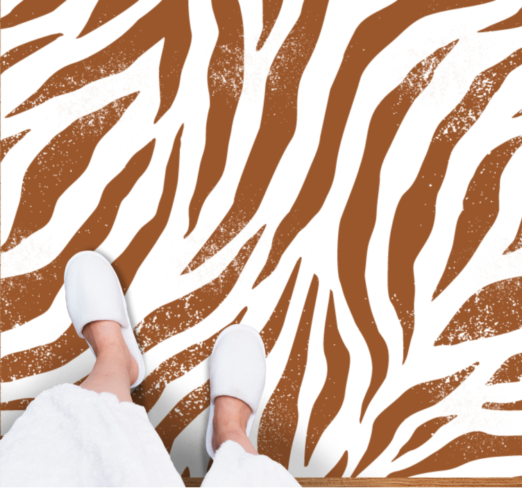 Tapete de animal com estampa animal zebra marrom - TenStickers