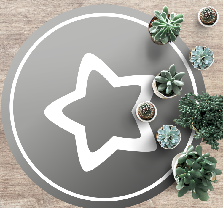 Tapete circular gradiente estrela de metal - TenStickers