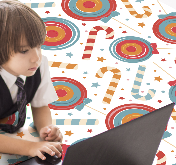 Tapete de vinil infantil de doces coloridos - TenStickers