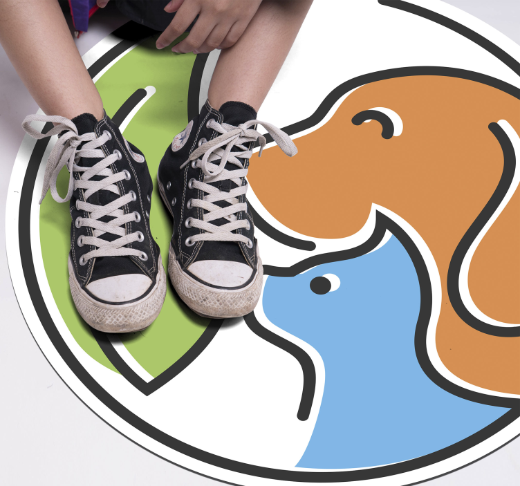 Tapete de animais com ícones de cães e gatos - TenStickers