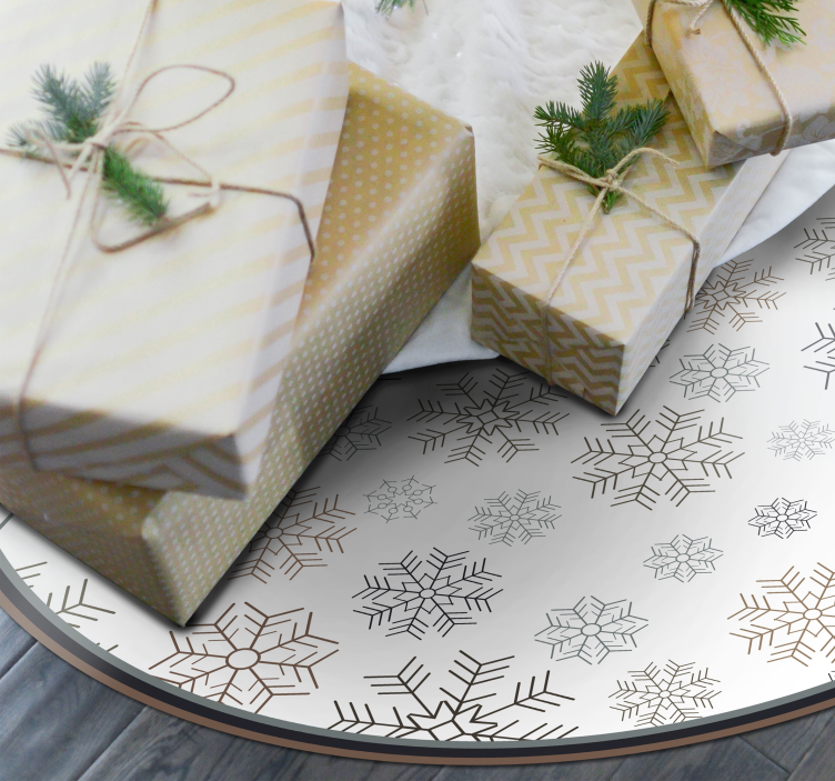 Tapete de vinil com círculos de floco de neve - TenStickers