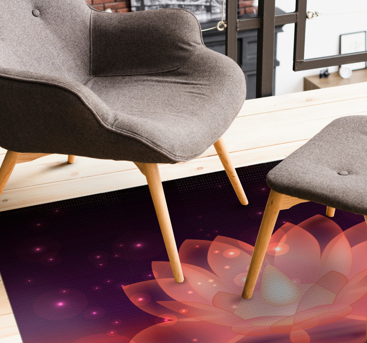 Tapete de vinil floral brilhante de lótus - TenStickers