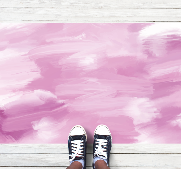 tapete em vinil retangular com pintura a óleo roxo pastel - TenStickers