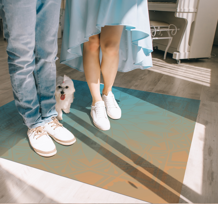 Tapete azul mandala vinil - TenStickers