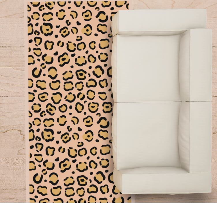 Tapete de quarto com estampa de leopardo em tom pastel - TenStickers