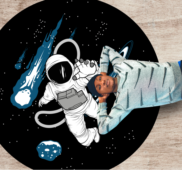 Tapete de quarto de personagem de astronauta desenhado à mão - TenStickers