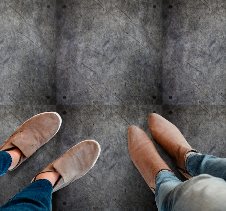 Tapete de piso de decoração industrial com efeito de metal - TenStickers