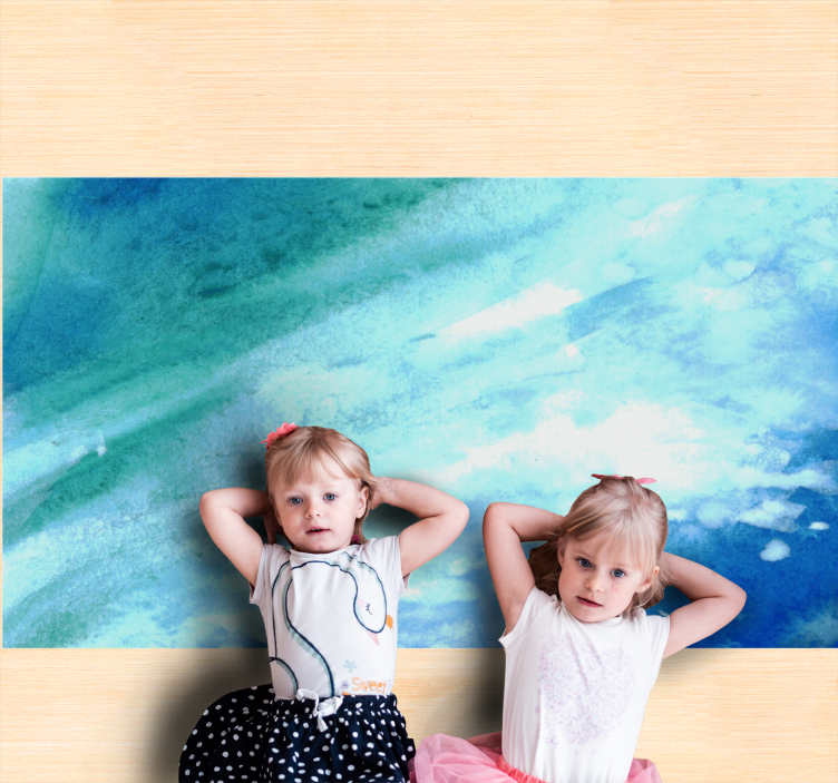 Tapete de textura aquarela azul claro e escuro - TenStickers