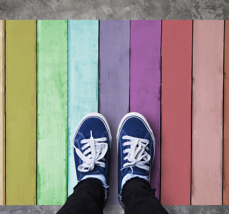 Tapete de textura de pranchas de madeira de cor clara - TenStickers